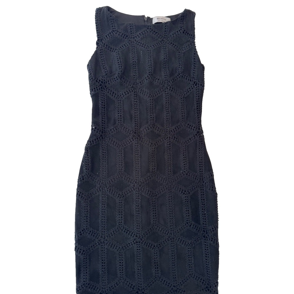 Bailey 44 Women's XS Black Geometric Shift Dress Party Cocktail Short
